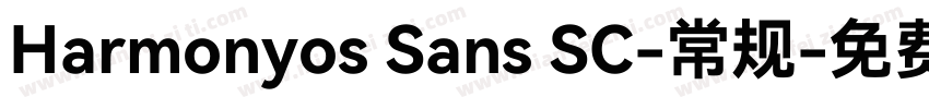 Harmonyos Sans SC-常规字体转换